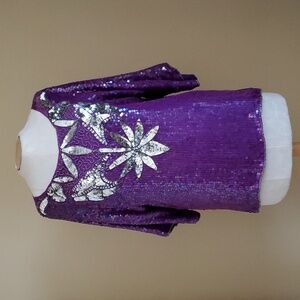 Exotica Purple Silver Sequin Blouse